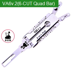 VA6 v.2 (6-CUT Quad Bar) Original LiShi Tools 2 in 1 auto lock pick and decoder For Renault, Peugeot, Smart Open Door Lock