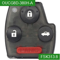 OUCG8D-380H-A FSK313.8MHz Without chip Remote Control Interior Board 4BT for Honda Accord City Civic Fit CRV Odyssey 2005-2007