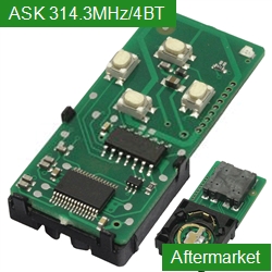 Smart ASK 314.3MHz Number 0111-USA ID71 Chip Car Key Card Circuit Board 4 Buttons For Toyota
