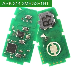 0351 ASK 314.3MHz 3+1 buttons HYQ14FBC 8A Chip smart key PCB for Toyota