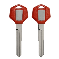 Red Color Motorcycle Key shell Uncut Blade for Suzuki