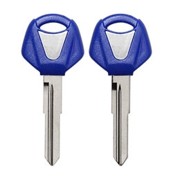 Blue Color Motorcycle Key shell Uncut Blade for Yamaha