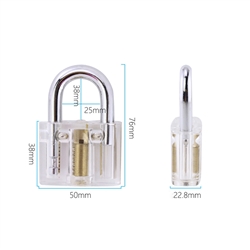 Visable Practice Padlocks Lock Pick Transparent Cutaway Lock Transparent
