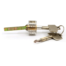Cross Key Locks Transparent Cutaway Practice Lock