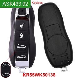Keyless FCC ID: KR55WK50138 smart Entry Car Key ASK433.92MHz HITAG PRO ID49/PCF7945P Chip 4 Buttons For Porsche