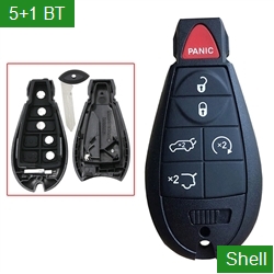 Replacement CY24 smart Remote Car Key Shell Case Fob With Battery Holder 5+1 Buttons For Chrysler