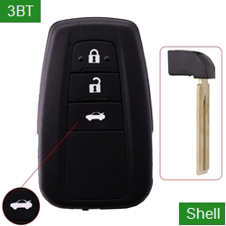 Auto 3 Buttons smart Car Key Fob Shell Case TOY12 Unmarked Black Box Square Inner Bile Original Wire Plate Size For Toyota