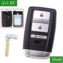 Auto 2+1 Buttons smart Car Key Fob Shell Case HON66 For Acura