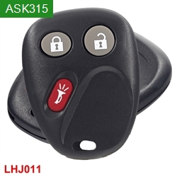 FCC ID: LHJ011 ASK315MHz Car Remote Control Key 2+1 Buttons For Chevrolet/GMC
