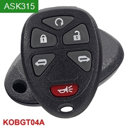 FCC ID: KOBGT04A ASK315MHz Car Remote Control Key 5+1 Buttons For Buick/Chevrolet/GMC