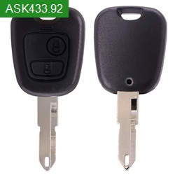 ASK433.92MHz HITAG 2 ID46/ PCF7961A Chip 2 Buttons Remote Car Key For Citroen/Peugeot 206 NE72 Blade