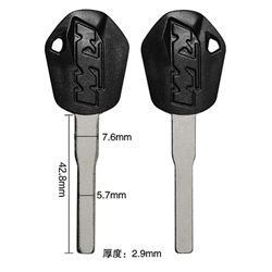 Black Color Motorcycle Parts Uncut Blade Motorcycle Blank Key Shell For KTM