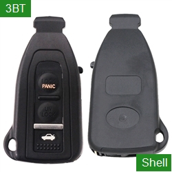 TOY48 Blade 3 Buttons Black Bottle-Shaped Silver Button Side Remote Key Shell For Lexus 2004-2006 LS430