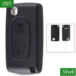 VA2 Blade Flip Remote Car Key Shell 2 Buttons For Peugeot 307