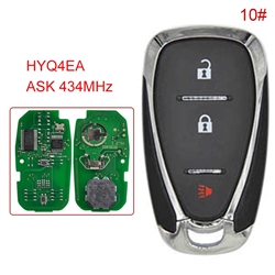 FCC ID: HYQ4EA Keyless Smart Key ASK434MHz ID46 Chip 2+1 Buttons Car Smart Key Fob For Cruze/Camaro/Malibu