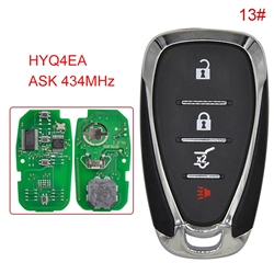 Keyless FCC ID: HYQ4EA Entry Smart Key ASK434MHz ID46 Chip 3+1 Buttons For Cruze/Camaro/Malibu