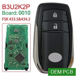 B3U2K2P Original Car key FSK 433.5&434.2MHz Board 61K643-0010 for Toyota HILUX Smart Remote key