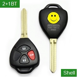 AF-10298 remote key shell 2+1BT for Toyota Camry (left,red trumpet)