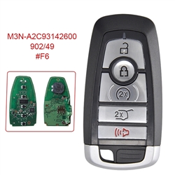 Keyless FCC ID: M3N-A2C93142600 Smart Entry Key FSK902MHz ID49 Chip 4+1 Buttons Remote Car Key For Ford Edge/Explorer/Focus/Mondeo(#F6)