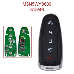 Keyless FCC ID:M3N5WY8609 Smart Entry Key 315MHz ID46 Chip 4+1 Buttons Car Key For Ford Edge