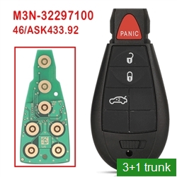 M3N-32297100 Remote Car Key 3+1BT ASK 433.92MHz ID46/PCF7941 Chip For Dodge