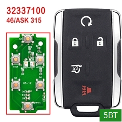 Auto Smart Remote M3N-32337100 ASK 315MHz 4+1B ID46 Chip Replace Key For Chevrolet GMC