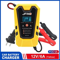 Car Battery Charger 12V/6A Intelligent Pulse Repair Battery Car Battery Motorcycle Battery Charging Battery Repair Charger