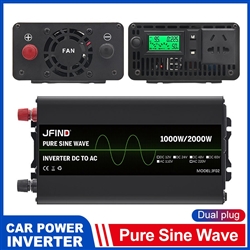 Universal Dual Plug 1000W Pure Sine Wave Car Inverter 12V to 220V High Power Converter