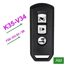 35111-K35-V34 ID47 FSK 433.92MHz 3 Buttons for Honda SH-VNM PCX G3/150/150i-THA 2014-2017
