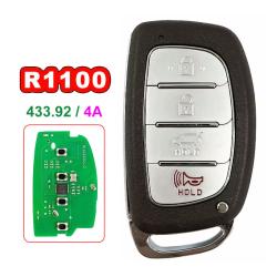 PN:95440-R1100 433.92MHz 4A Chip 4 Buttons Smart Remote Key for Hyundai HB20 2020 - 2023