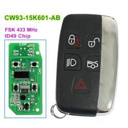 CW93-15K601-AB Smart Key FSK433.92MHz/ID49 Chip/5 Buttons Keyless Remote Contorl For 2013+Jaguar Xj Xjl Xf