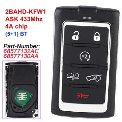 5+1BT / 2BAHD-KFW1 ASK433.92MHz 4A Chip for 2024 Jeep Cherokee / Grand Wagoneer smart key fob