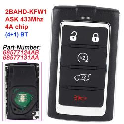 4+1BT / 2BAHD-KFW1 ASK433.92MHz 4A Chip for 2024 Jeep Cherokee / Grand Wagoneer smart key fob