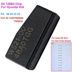 Original Transponder 8A chip 128-bit P4 00 00 23 23 for Kia/Hyundai Kia Forte Serato Ceed K5 Niro WS21-00 Chip