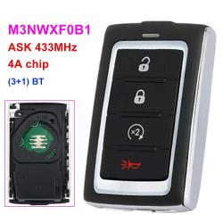 4 BT/M3NWXF0B1/ASK433.92MHz/4A Chip smart key for 2021-2024 Jeep Wagoneer Grand Cherokee ignition key/remote