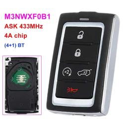 5 BT/M3NWXF0B1/ASK433.92MHz/4A Chip smart key for 2021-2024 Jeep Wagoneer Grand Cherokee ignition key/remote